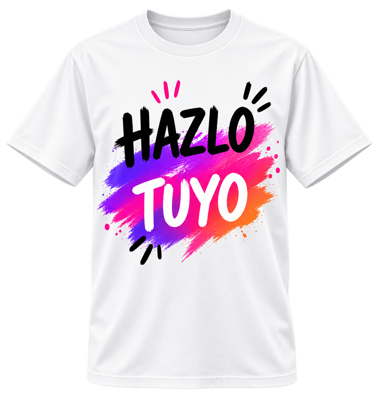 Remera blanca personalizada con diseño Hazlo Tuyo