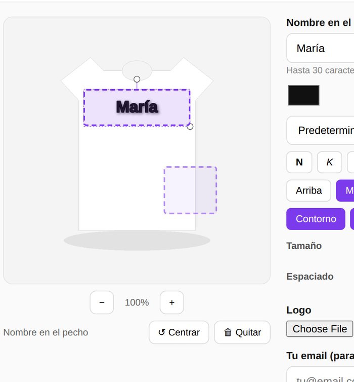 Texto con contorno y sombra activados en el editor